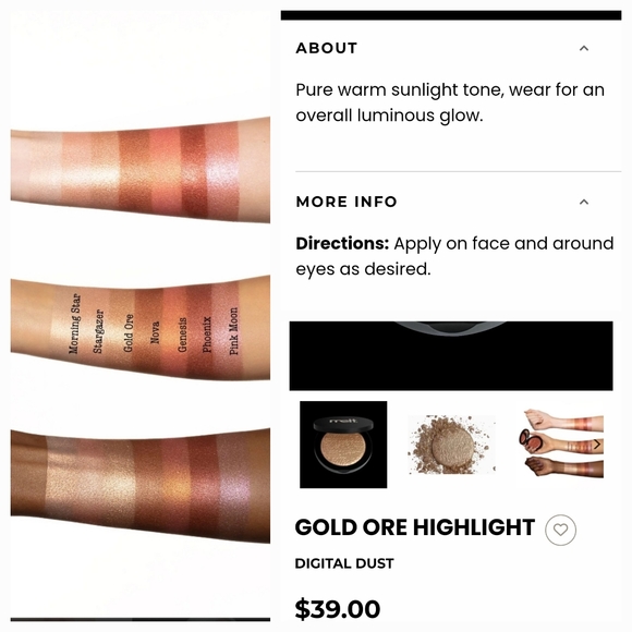 MELT cosmetics- digital dust highlighter (gold ore) - Picture 10 of 11